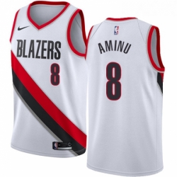 Youth Nike Portland Trail Blazers 8 Al Farouq Aminu Authentic White Home NBA Jersey Association Edition