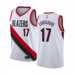 Youth Portland Trail Blazers 17 Skal Labissiere Swingman White Basketball Jersey Association Edition 