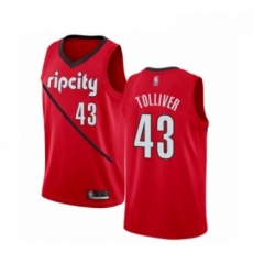 Youth Portland Trail Blazers 43 Anthony Tolliver Red Swingman Jersey Earned Edition 