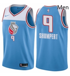 Mens Nike Sacramento Kings 9 Iman Shumpert Swingman Blue NBA Jersey City Edition 