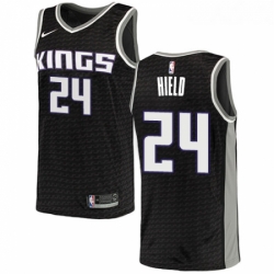 Youth Nike Sacramento Kings 24 Buddy Hield Swingman Black NBA Jersey Statement Edition