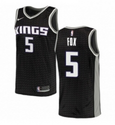 Youth Nike Sacramento Kings 5 DeAaron Fox Authentic Black NBA Jersey Statement Edition 