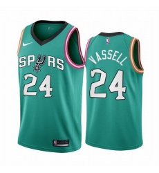 Men San Antonio Spurs 24 Devin Vassell 2022 23 Teal City Edition Stitched Jersey