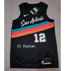 Men Tim Duncan 21 2020 City Edition Jersey