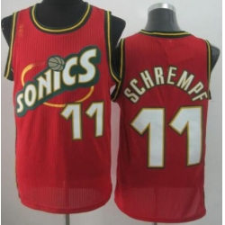 Seattle SuperSonics 11 Detlef Schrempf Red Throwback Revolution 30 NBA Basketball Jerseys