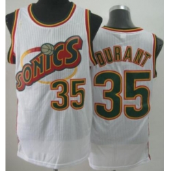 Seattle Supersonic 35 Kevin Durant White Revolution 30 NBA Basketball Jerseys