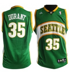 Seattle Supersonics #35 Kevin Durant Green Swingman Jerseys