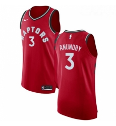 Mens Nike Toronto Raptors 3 OG Anunoby Authentic Red Road NBA Jersey Icon Edition 