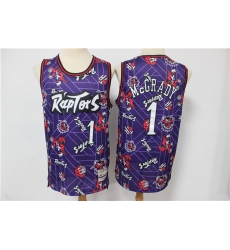 Raptors 1 Tracy McGrady Purple Tear Up Pack Hardwood Classics Swingman Jersey