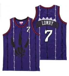 Raptors 7 Kyle Lowry Purple Throwback Jersey