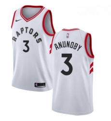 Womens Nike Toronto Raptors 3 OG Anunoby Authentic White NBA Jersey Association Edition 