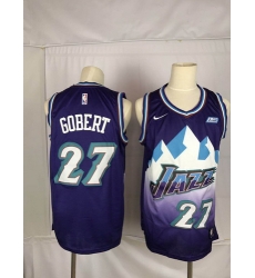 Jazz 27 Rudy Gobert Purple Nike Swingman Jersey