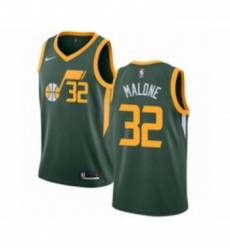 Womens Nike Utah Jazz 32 Karl Malone Green Swingman Jersey Earned Edition