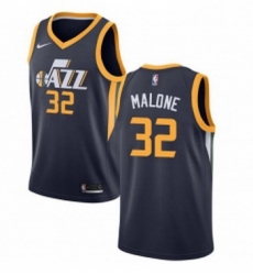 Youth Nike Utah Jazz 32 Karl Malone Swingman Navy Blue Road NBA Jersey Icon Edition