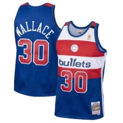 Mitchell Ness Royal Ben Wallace Royal Washington Bullets 1996 97 Hardwood Classics Swingman Jersey