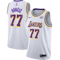 Men Los Angeles Lakers 77 Luka Don u010Di u0107 White 2025 Association Edition Stitched Basketball Jersey