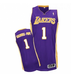 Youth Adidas Los Angeles Lakers 1 Kentavious Caldwell Pope Authentic Purple Road NBA Jersey 