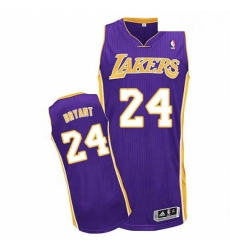 Youth Adidas Los Angeles Lakers 24 Kobe Bryant Authentic Purple Road NBA Jersey