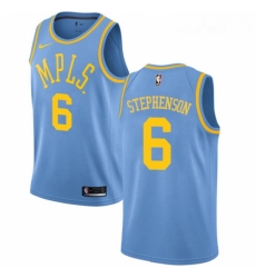 Youth Nike Los Angeles Lakers 6 Lance Stephenson Swingman Blue Hardwood Classics NBA Jersey 