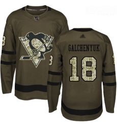 Penguins #18 Alex Galchenyuk Green Salute to Service Stitched Hockey Jersey