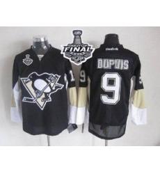 Penguins #9 Pascal Dupuis Black 2017 Stanley Cup Final Patch Stitched NHL Jersey