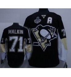 RBK Pittsburgh Penguins EVGENI MALKIN STANLEY CUP #71 A patch Hockey Jersey black