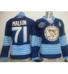 Women Pittsburgh Penguins 71 Malkin 2011 Winter Classic Dark Blue Jersey