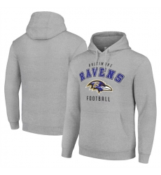 Men Baltimore Ravens Grey Pullover Hoodie Men Baltimore Ravens Grey Pullover Hoodie