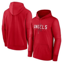 Men Los Angeles Angels Red Pregame Performance Pullover Hoodie