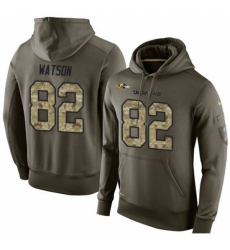 NFL Nike Baltimore Ravens 82 Benjamin Watson Green Salute To Service Mens Pullover Hoodie