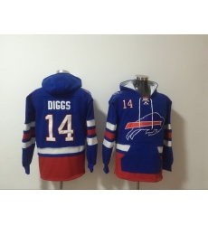 Men Nike Buffalo Bills Stefon Diggs 14 NFL Winter Thick Hoodie