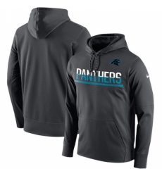 NFL Mens Carolina Panthers Nike Sideline Circuit Anthracite Pullover Hoodie