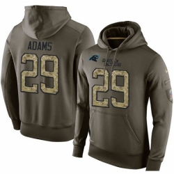 NFL Nike Carolina Panthers 29 Mike Adams Green Salute To Service Mens Pullover Hoodie