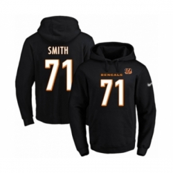 Football Mens Cincinnati Bengals 71 Andre Smith Black Name Number Pullover Hoodie