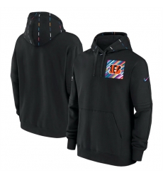 Men Cincinnati Bengals Black 2023 Crucial Catch Club Pullover Hoodie