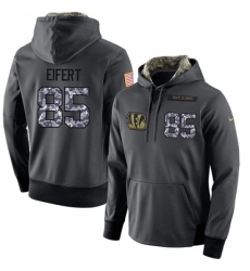 NFL Mens Nike Cincinnati Bengals 85 Tyler Eifert Stitched Black Anthracite Salute to Service Player Performance Hoodie