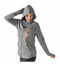 NFL Denver Broncos G III 4Her by Carl Banks Womens Recovery Full Zip Hoodie Heathered Gray