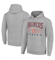 Men Denver Broncos Grey Throwback Logo Pullover Hoodie Men Denver Broncos Grey Throwback Logo Pullover Hoodie