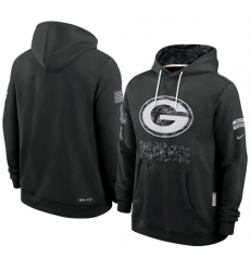 Men Green Bay Packers Black 2026 Salute to Service Sideline Dri FIT Pullover Hoodie Men Green Bay Packers Black 2026 Salute to Service Sideline Dri FIT Pullover Hoodie