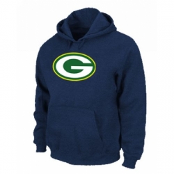 NFL Mens Nike Green Bay Packers Logo Pullover Hoodie Navy