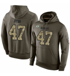 NFL Nike Green Bay Packers 47 Jake Ryan Green Salute To Service Mens Pullover Hoodie