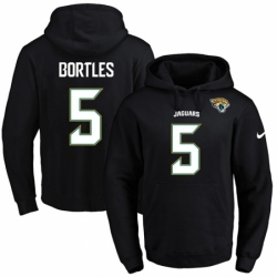 NFL Mens Nike Jacksonville Jaguars 5 Blake Bortles Black Name Number Pullover Hoodie