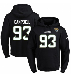 NFL Mens Nike Jacksonville Jaguars 93 Calais Campbell Black Name Number Pullover Hoodie