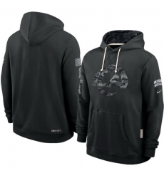 Men Los Angeles Rams Black 2026 Salute to Service Sideline Dri FIT Pullover Hoodie