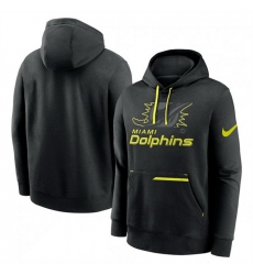 Men Miami Dolphins Black Volt Pullover Hoodie