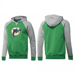 NFL Mens Nike Miami Dolphins Logo Pullover Hoodie GreenGrey