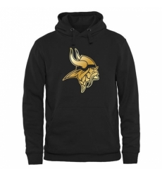 NFL Mens Minnesota Vikings Pro Line Black Gold Collection Pullover Hoodie