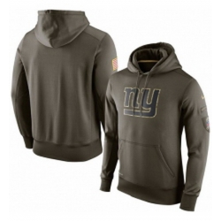 NFL Mens New York Giants Nike Olive Salute To Service KO Performance Hoodie