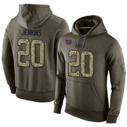 NFL Nike New York Giants 20 Janoris Jenkins Green Salute To Service Mens Pullover Hoodie