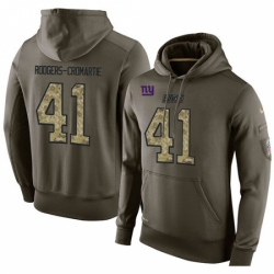 NFL Nike New York Giants 41 Dominique Rodgers Cromartie Green Salute To Service Mens Pullover Hoodie